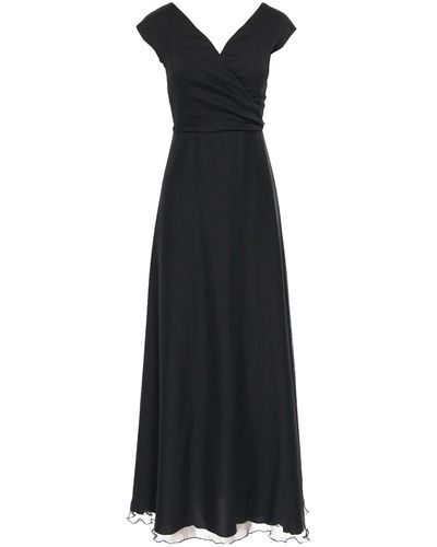 ROSERRY Rome Silk Ankle Maxi Dress In - Black