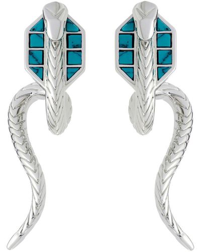 All We Are Wadjet Cobra Drop Earring - Blue