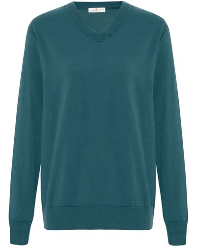 Peraluna Mateo V-neck Pullover In Turquoise - Green