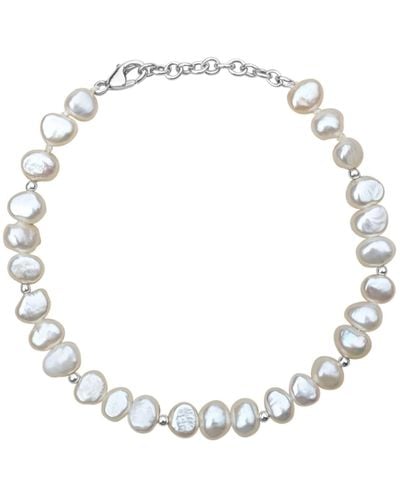 Kiri & Belle Lana Baroque Pearl Bead Sterling Bracelet - Metallic