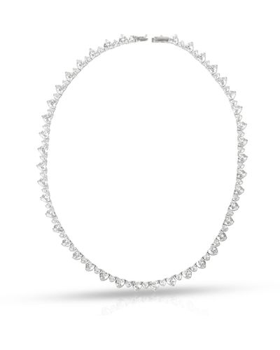 Ep Designs Heart Tennis Necklace - Metallic