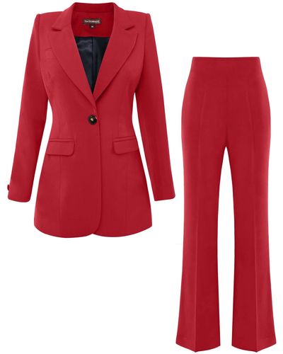 Tia Dorraine Fierce Classic Timeless Power Suit - Red