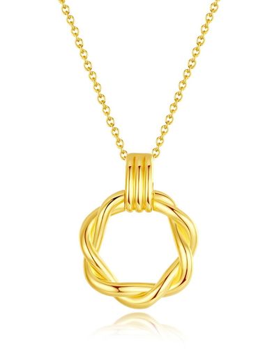 Classicharms Eléa Twisted Hoop Pendant Necklace - Metallic