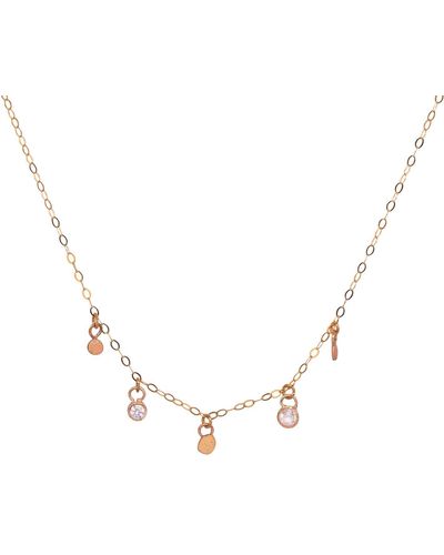 Lily Flo Jewellery Stardrops Dot & Diamond Demi Necklace - Metallic