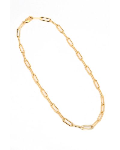 NAiiA Stella Paperclip Chain Necklace - Metallic