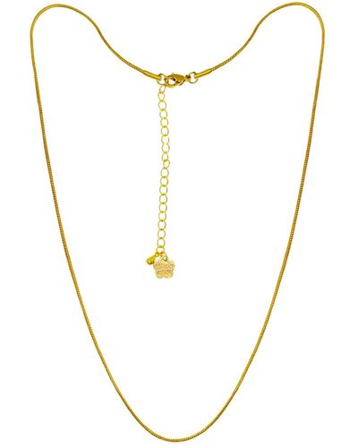 Ninemoo 18k Gold Snake Bone Chain Necklace - Metallic