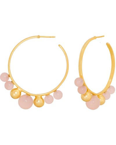 Lavani Jewels Elara Pink Earrings - Metallic
