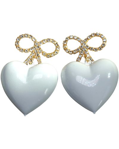The Pink Reef Crystal Heart In - White