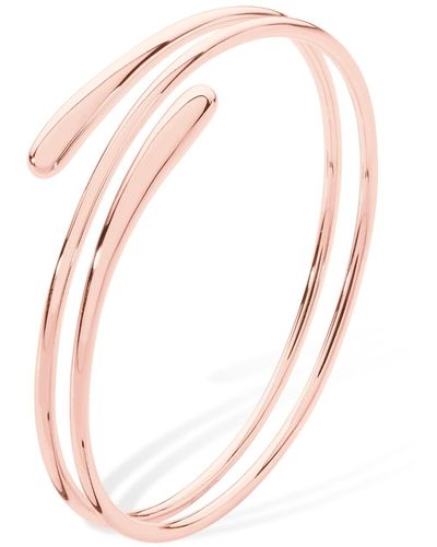 Lucy Quartermaine Coil Drop Bangle In Vermeil - Pink