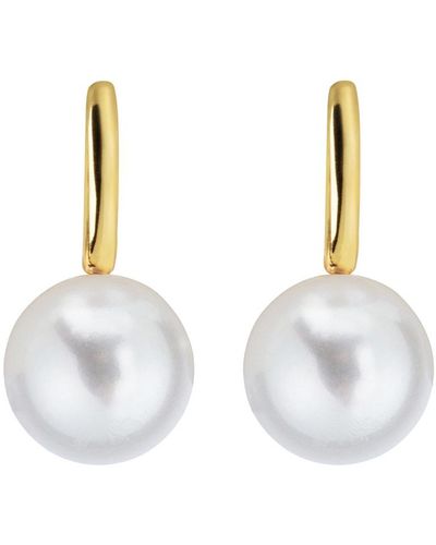 Ora Pearls Aetis X Large Pearl Hoop Earrings - Metallic