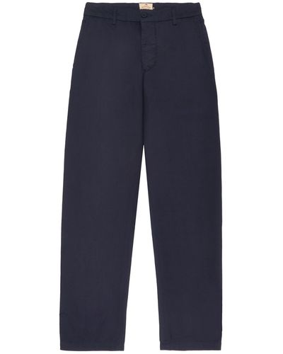 Burrows and Hare Cotton/linen Trouser - Blue