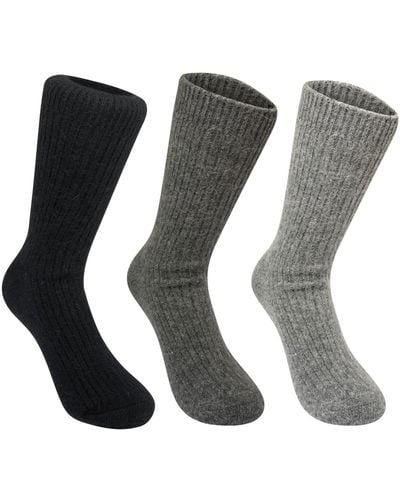 HIGH HEEL JUNGLE by KATHRYN EISMAN Luxe Cashmere Sock Set Of Three Pairs - Gray