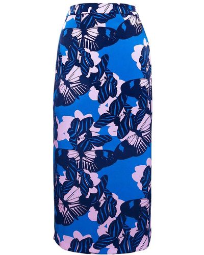 Emma Wallace Mariposa Skirt - Blue