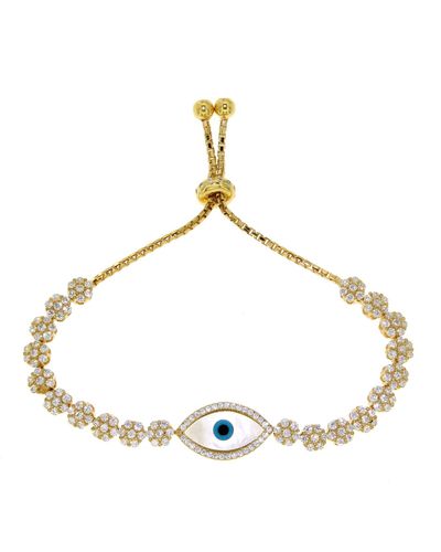 Cosanuova Mother Of Pearl Evil Eye Bracelet - Metallic