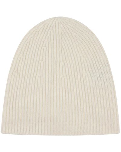Loop Cashmere Cashmere Beanie In Snow - Natural