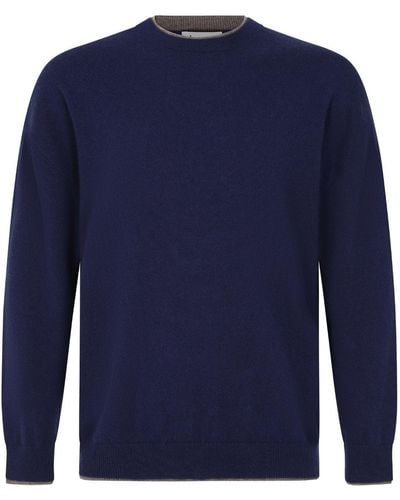 Loop Cashmere S Cashmere Crew Neck Sweater In Midnight - Blue