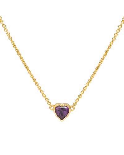Lavani Jewels Purple Kindness Heart Pendant - Metallic