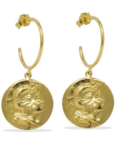 Vintouch Italy Achilles -plated Hoop Earrings - Metallic