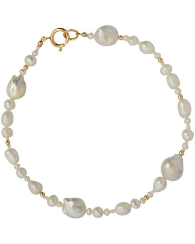 Bonjouk Studio Calypso Baroque Pearl Necklace - Metallic