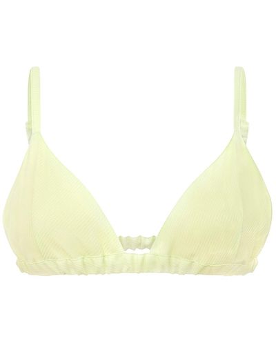 blonde gone rogue Ocean Drive Elastic Bralette, Upcycled Cotton, In Light - Yellow