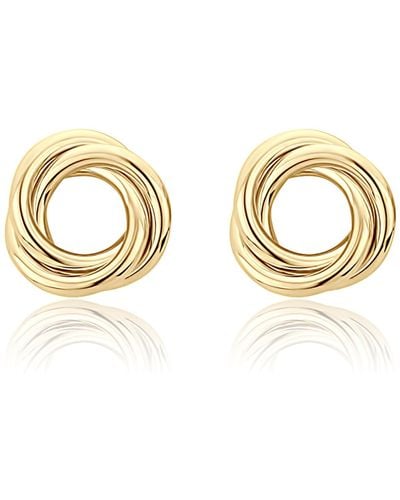 SHYMI Round Twist Hoop Earrings - Metallic