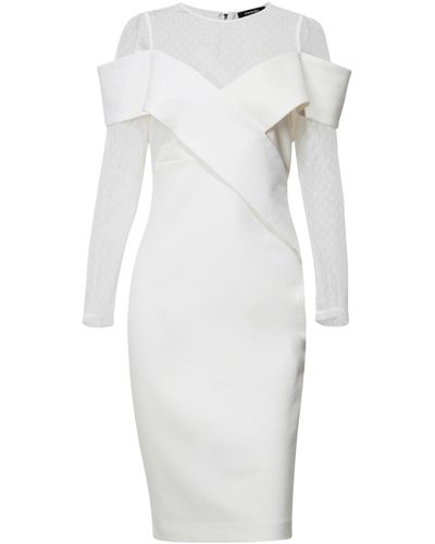 Smart and Joy Bobycon Bardot Dress - White