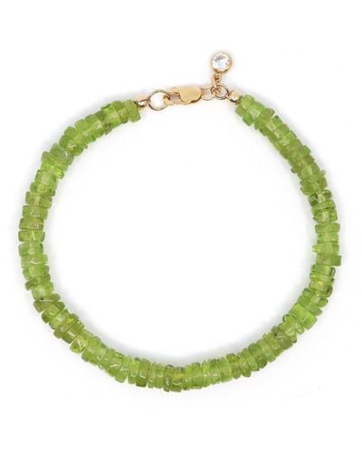 Shar Oke Green Peridot Heishi Beaded Bracelet