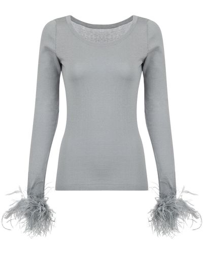 Andreeva Cashmere Knit Top - Grey