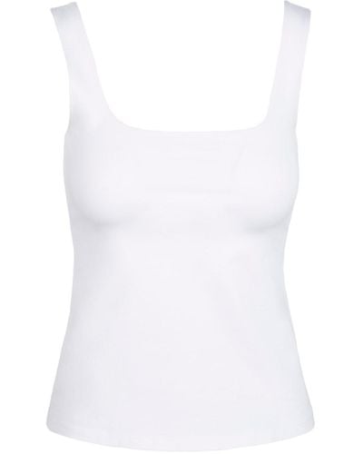 Ala von Auersperg Caterina Solid Stretch Knit Tank Top In - White