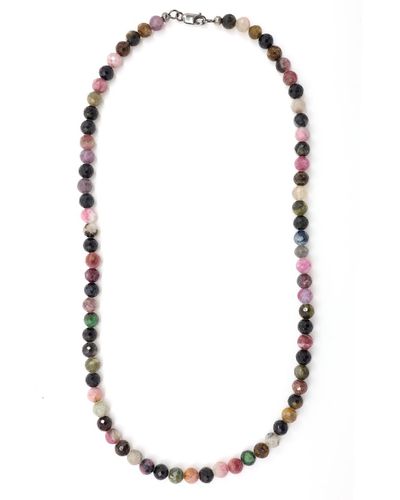 Shar Oke Mixed Tourmaline Beaded Necklace - Multicolor