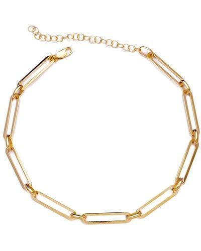 Amadeus Riviera Rectangular Links Chain Bracelet - Metallic