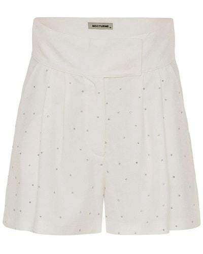 Nocturne Embellished Shorts - White