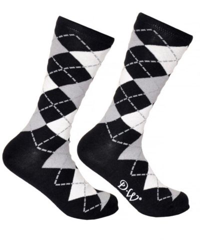 DAVID WEJ Patterned Socks - Black