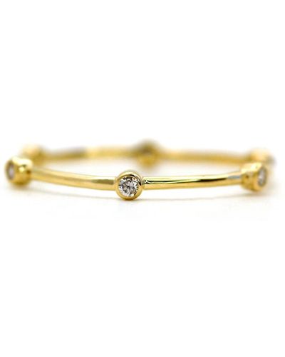 VicStoneNYC Fine Jewelry Timeless Simple Bezel Setting Diamond Yellow Ring