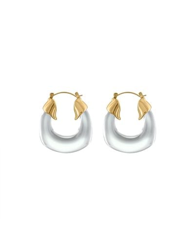 Olivia Le Kylie Acrylic Hoop Earrings - Metallic