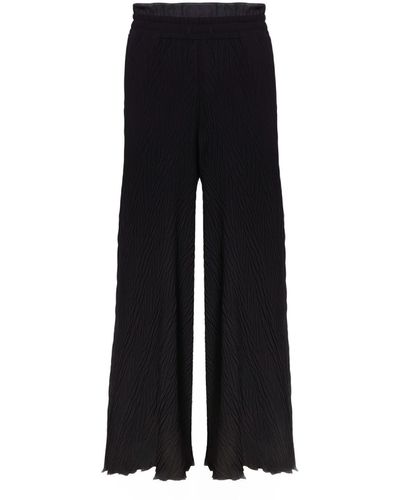 James Lakeland Pleated Cropped Trousers - Black