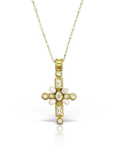 Elle Macpherson Monasterio Pearl Necklace, Sterling Silver - Metallic
