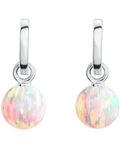 Ora Pearls Sun Opal Hoop Earrings - Metallic