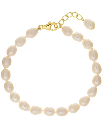 Auree Gloucester White Freshwater Pearl & Gold Vermeil Bracelet - Metallic