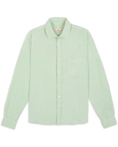 Burrows and Hare Linen Shirt - Green