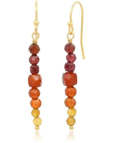 Soul Journey Jewelry Fiery Sunset Earrings - Orange
