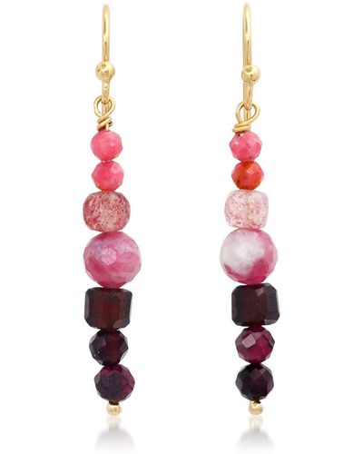Soul Journey Jewelry Flower Bud Earrings - Pink