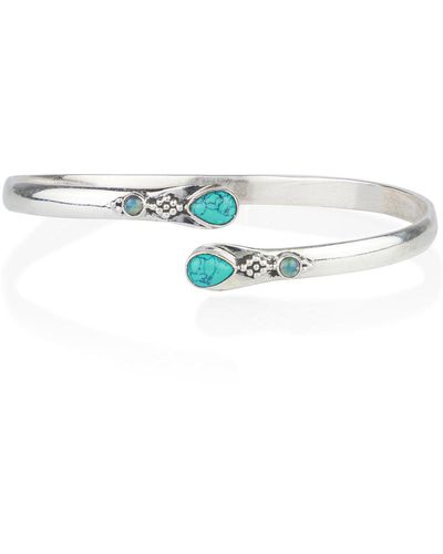 Charlotte's Web Jewellery Shakti Adjustable Silver Bangle - Blue