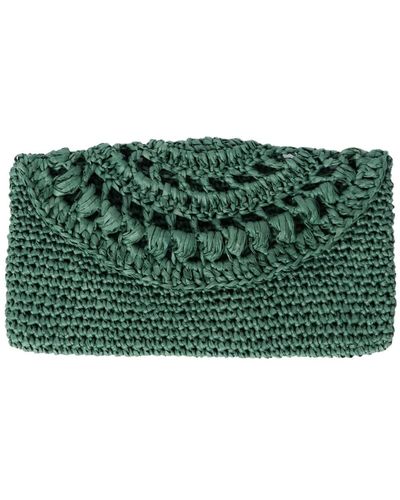 N'Onat Cunda Crochet Clutch Bag In - Green