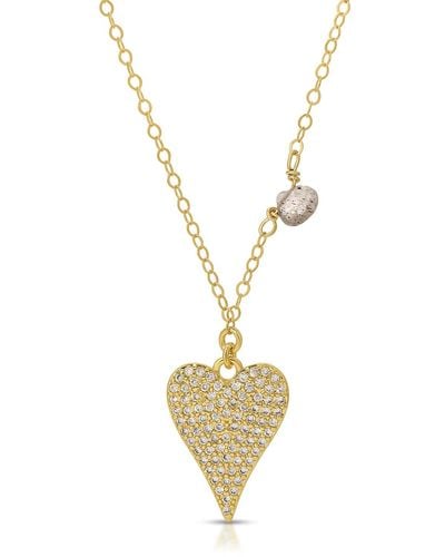 Native Gem Glimmer Heart Necklace - Metallic