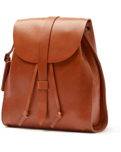THE DUST COMPANY Leather Backpack Tribeca Collection - Brown
