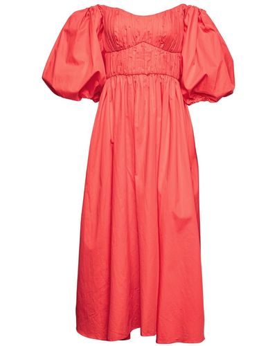 Vasiliki Atelier Farah Off-shoulder Midi Dress - Red