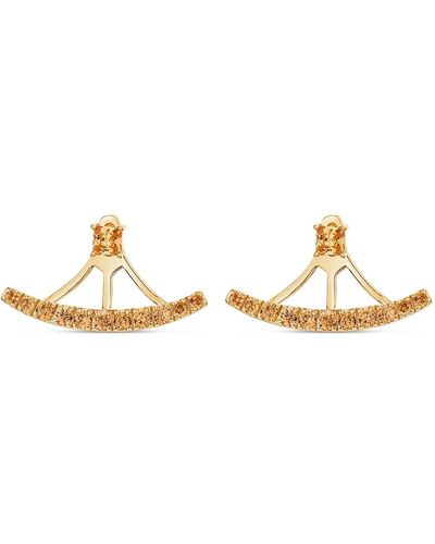 SALLY SKOUFIS Complete Ear Jacket With Made Champagne Diamonds In - Metallic