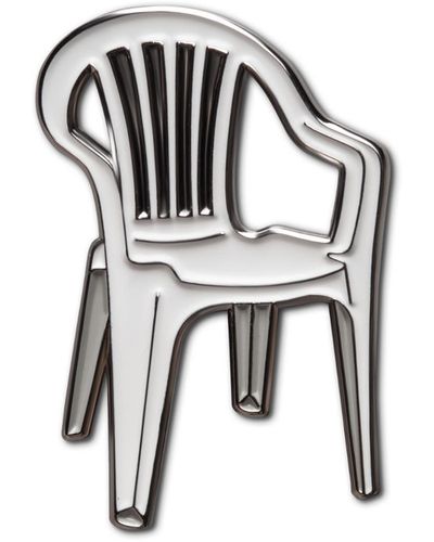 Make Heads Turn Enamel Pin Plastic Chair - Black
