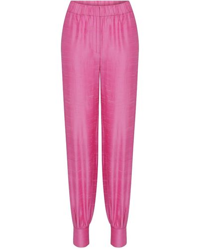 NAZLI CEREN Lauret Silk Pants - Pink